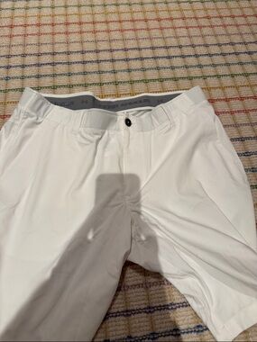 Under Armour White Athletic Golf Shorts